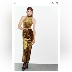 Zara Jewel Cut Out Dress NWT